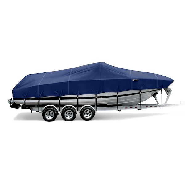 Eevelle Boat Cover CUDDY CABIN, Outboard Fits 19ft 6in L up to 96in W Navy SFVCDY1996B-NVY - main